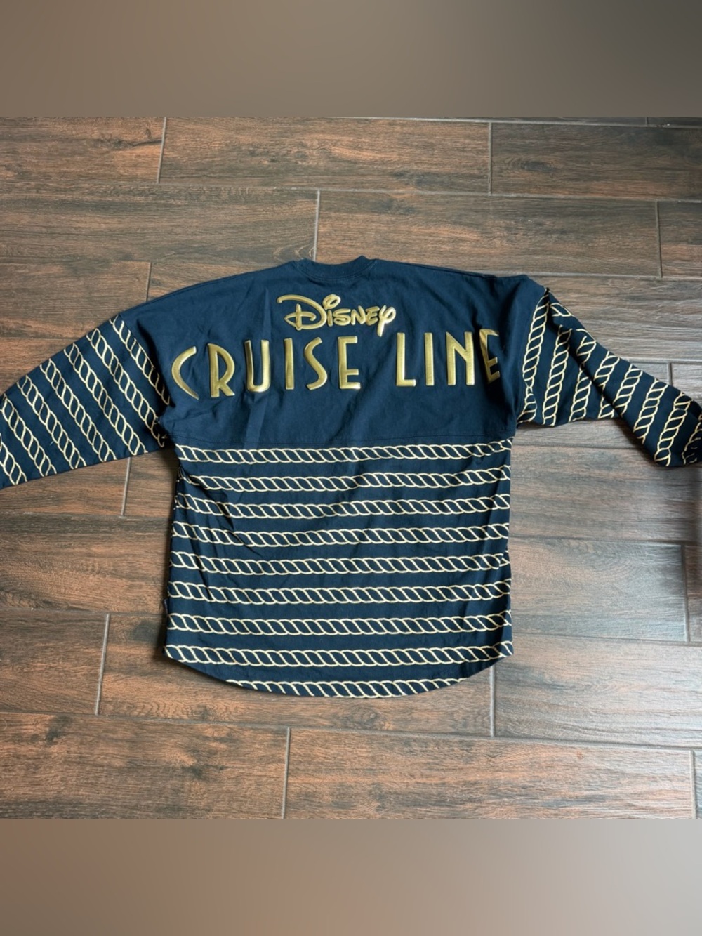 Disney Navy and Gold Rope-Print Tee
